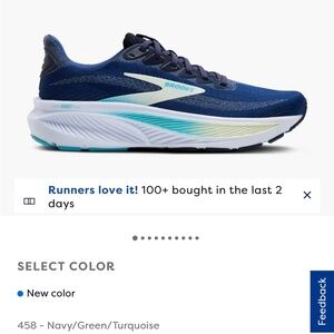 Brooks Women’s Ghost 17 - Running Shoes - Blue with Green Highlights